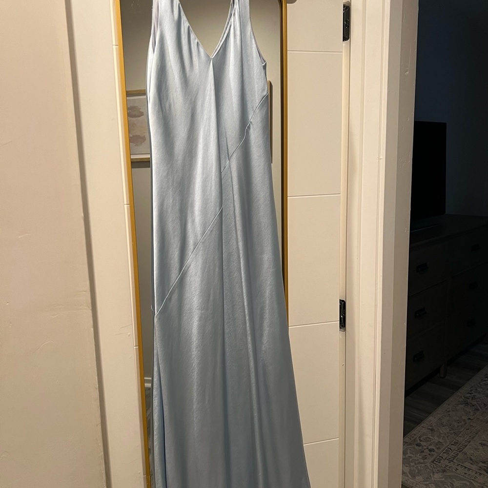 Line & Dot Satin Dress